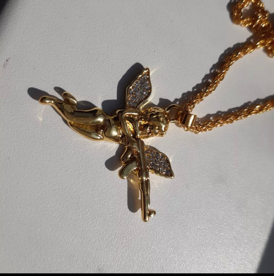 Baby Angel x Shoot Cupid Gold Necklace