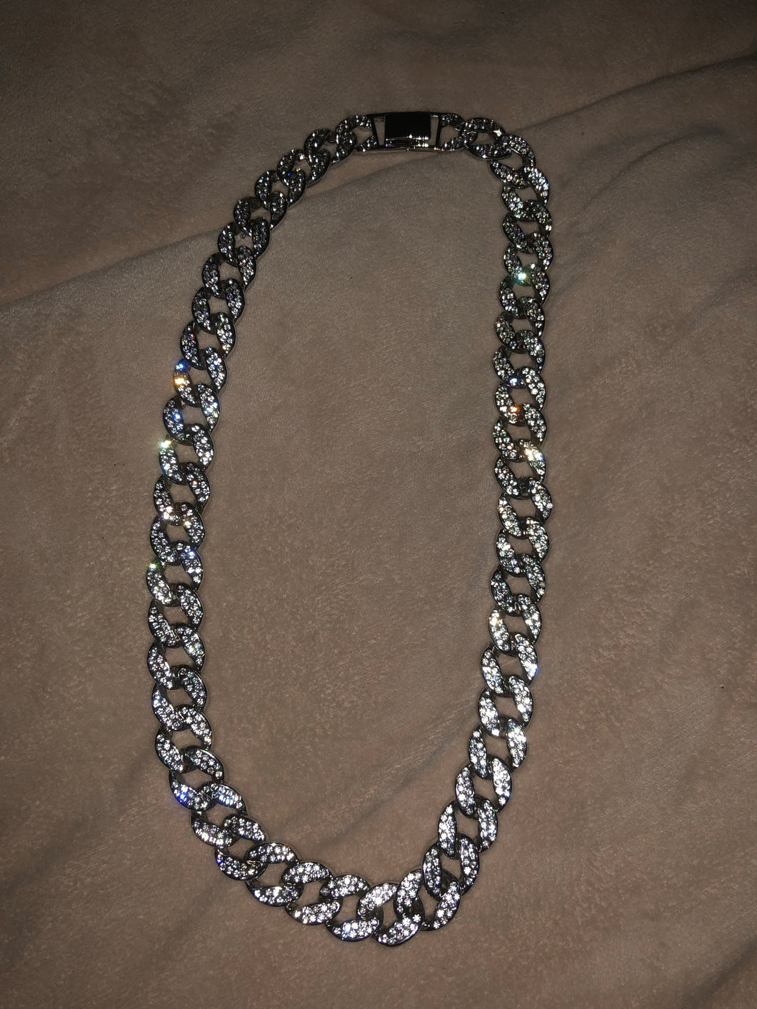 Cuban Link Choker Silver Necklace